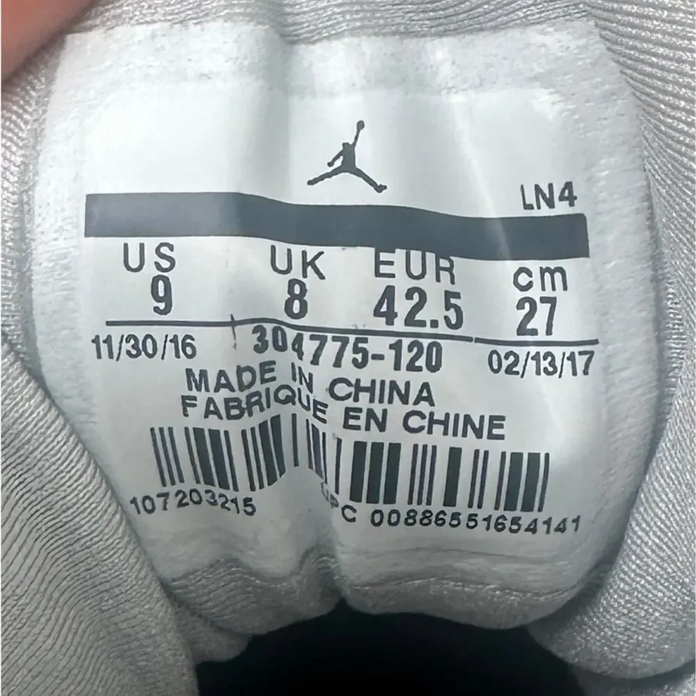 Air Jordan 7 Retro Pure Money Pure White/ Pure Platinum Sneakers Men's Sz 9
